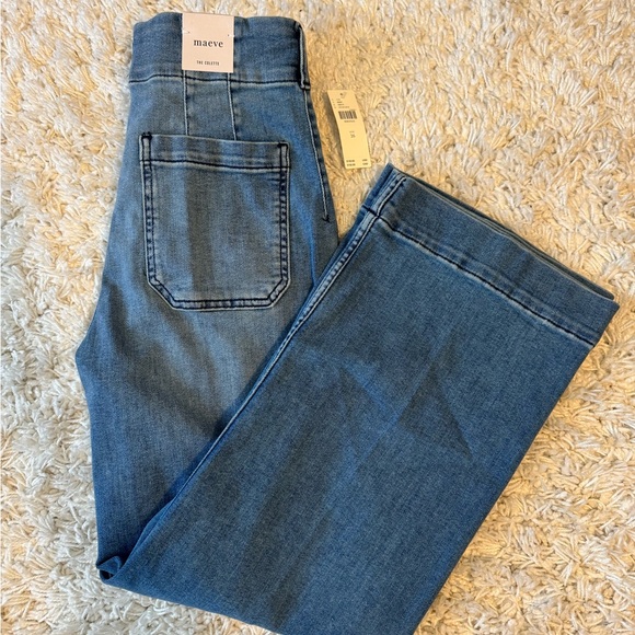 NWT The Colette Crop High-Rise Wide-Leg Jeans by Maeve, Size 26 - Picture 8 of 9